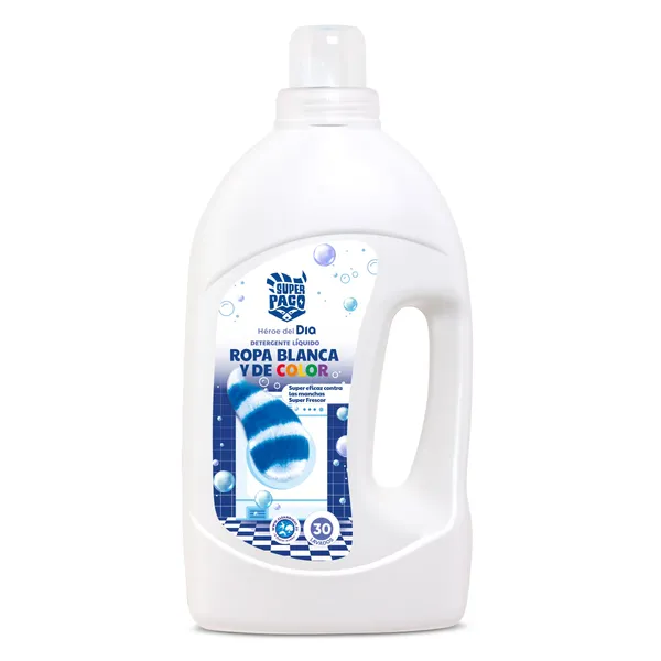 Detergente líquido ropa blanca y color Dia Super Paco 30 lavados 2