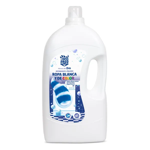 Detergente líquido ropa blanca y color Dia Super Paco 61 lavados 2