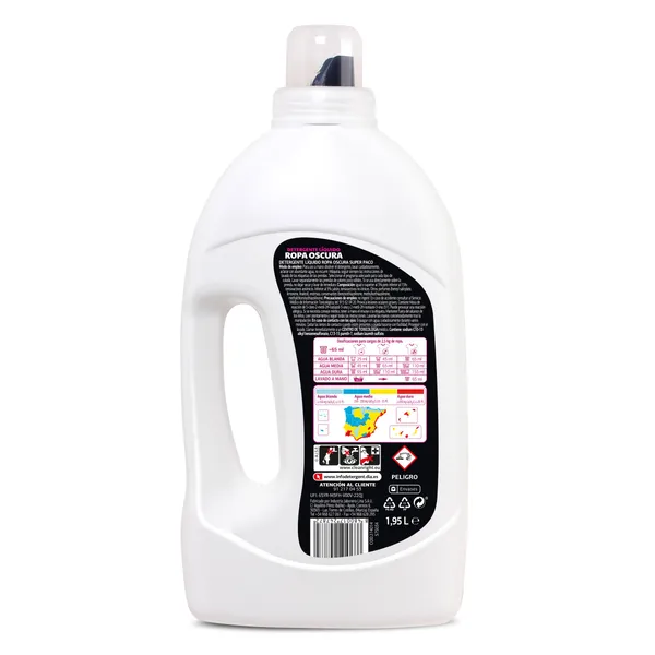Detergente máquina líquido ropa oscura Dia Super Paco garrafa 30 lavados 3