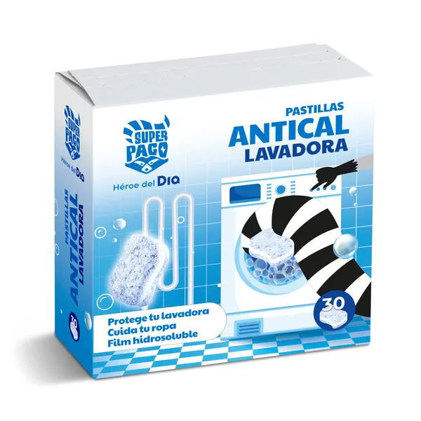 Pastillas antical para lavadora Dia Super Paco 30 unidades 3