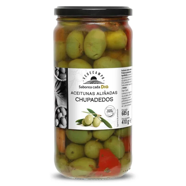 Aceitunas aliñadas chupadedos Dia Vegecampo 410 g 2