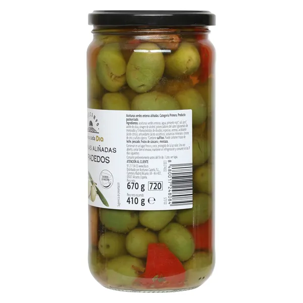 Aceitunas aliñadas chupadedos Dia Vegecampo 410 g 4