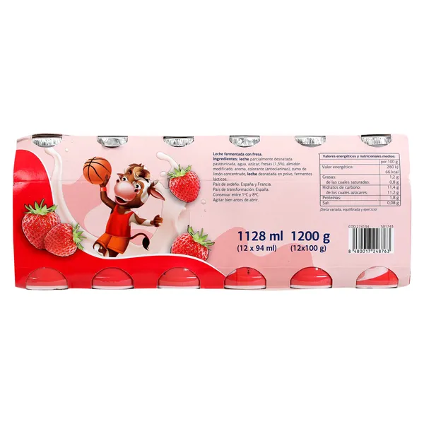 Bebida de fresa Dia Láctea pack 12 x 100 g 3