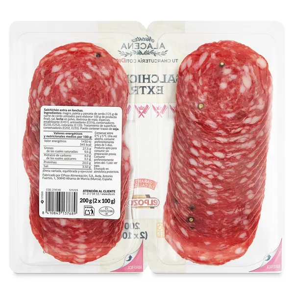 Salchichón extra Dia Nuestra Alacena 2 x 100 g 3