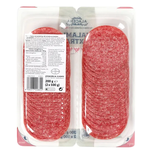 Salami extra Dia Nuestra Alacena 200 g 3