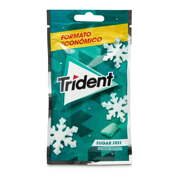 Chicles sabor menta sin azúcar Trident bolsa 44 g