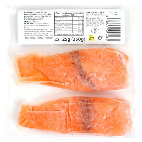 Lomos de salmón Dia Selección Mundial 250 g 4