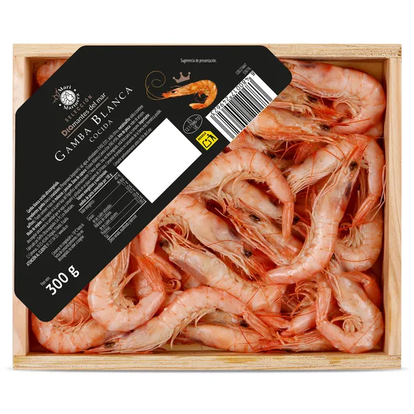 Gamba blanca cocida Dia Mari Marinera bandeja 300 g 2