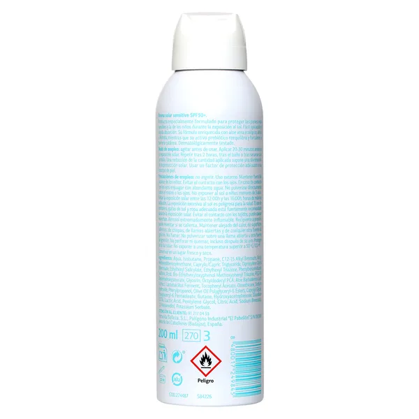 Bruma solar sensitive spf 50+ Imaqe de Dia spray 200 ml 2