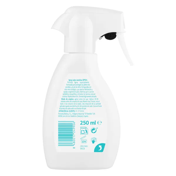 Protector solar infantil spf 50+ Imaqe de Dia spray 250 ml 2
