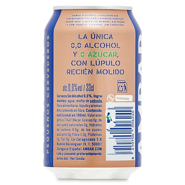 Cerveza tostada triple zero Ambar 33 cl 3