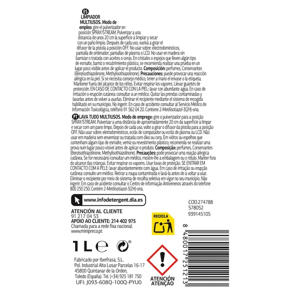 Limpiador multiusos Super Paco de Dia spray 1 l 2