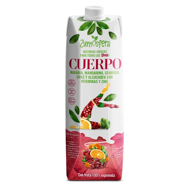Zumo cuerpo mezcla de frutas y extractos vegetales Zumosfera de Dia brik 1 l 2