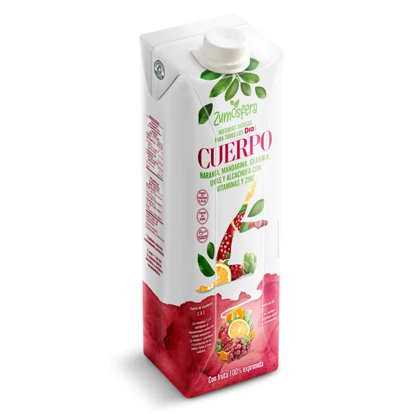 Zumo cuerpo mezcla de frutas y extractos vegetales Zumosfera de Dia brik 1 l