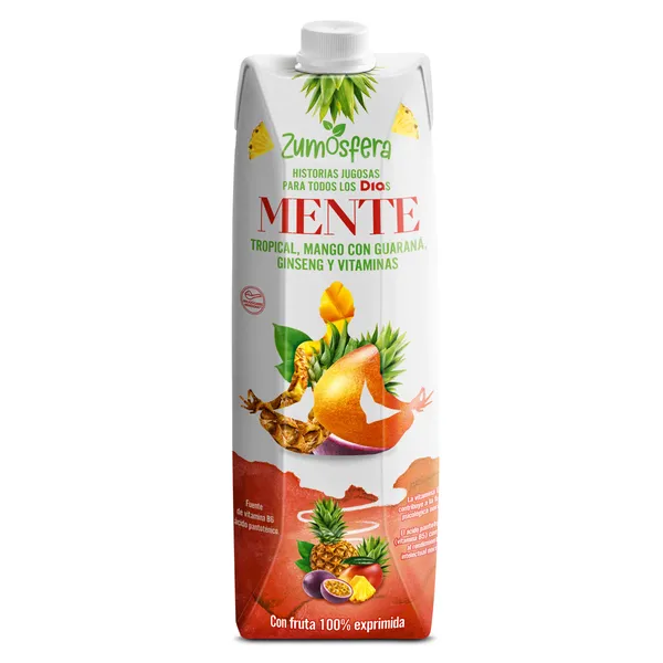 Zumo mente mezcla de frutas con extractos y vitaminas Zumosfera de Dia brik 1 l 2