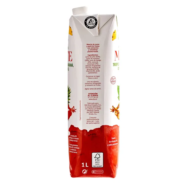 Zumo mente mezcla de frutas con extractos y vitaminas Zumosfera de Dia brik 1 l 3