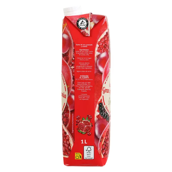 Zumo de uva, granada y aronia Saborfera de Dia brik 1 L 3