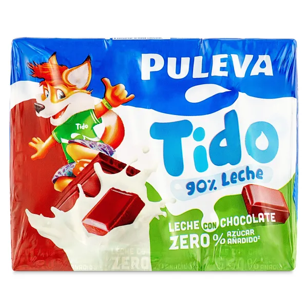 Batido de chocolate zero sin azúcar añadido Puleva brik 6 x 200 ml 2