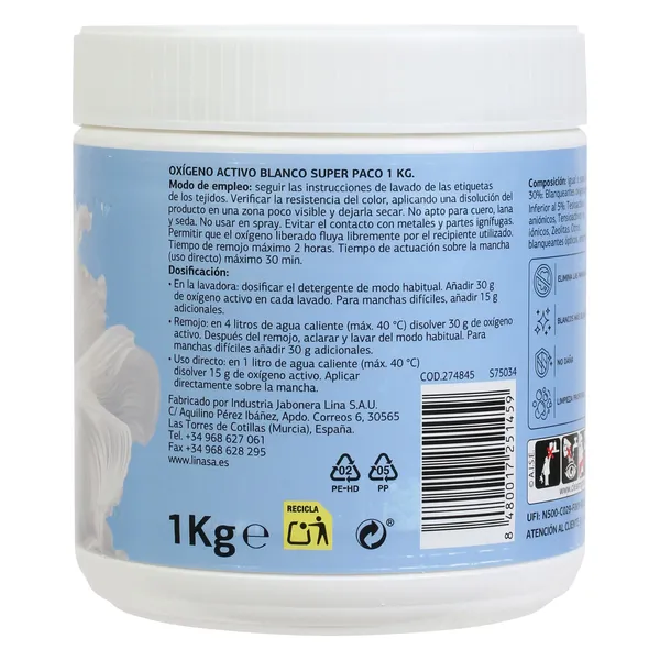 Oxígeno activo blanco Dia Super Paco 1 Kg 3