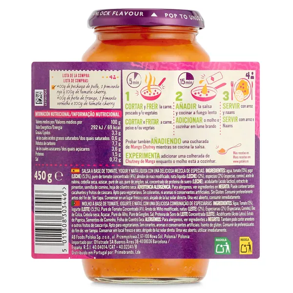 Salsa tikka masala Pataks 450 g 2