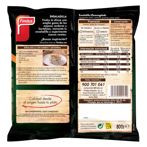 Ensaladilla Findus 800 g 3