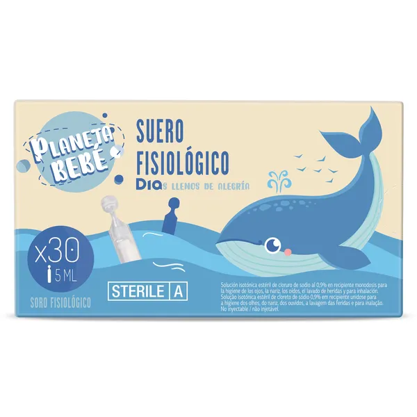 Suero fisiológico Planeta Bebé de Dia frasco 30 unidades 2