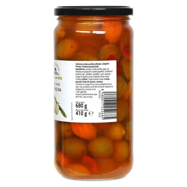 Aceitunas gazpacha Dia Vegecampo frasco 410 g 2