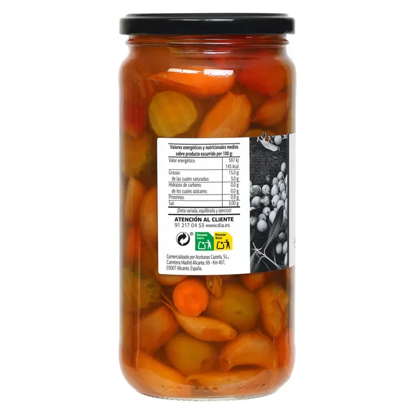 Aceitunas gazpacha Dia Vegecampo frasco 410 g 3