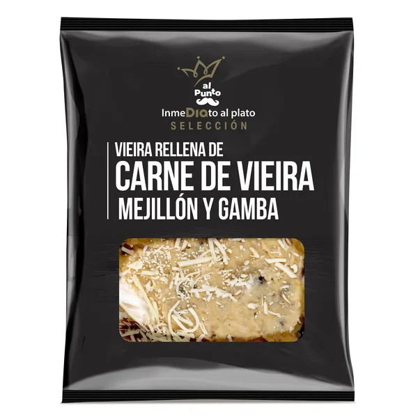 Vieira rellena de carne de vieira, mejillón y gambas Al Punto Dia bolsa 110 g