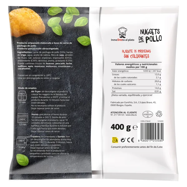 Nuggets de pollo Al Punto Dia bolsa 400 g 2