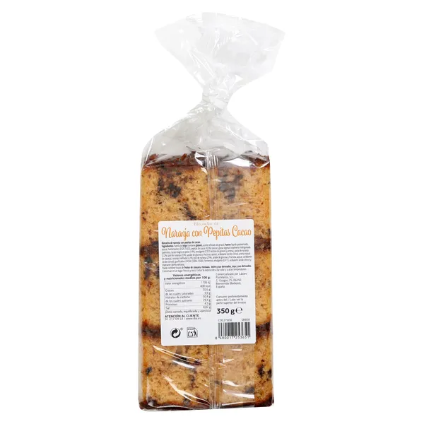 Bizcocho de naranja con chocolate El molino de Dia bolsa 350 g 3