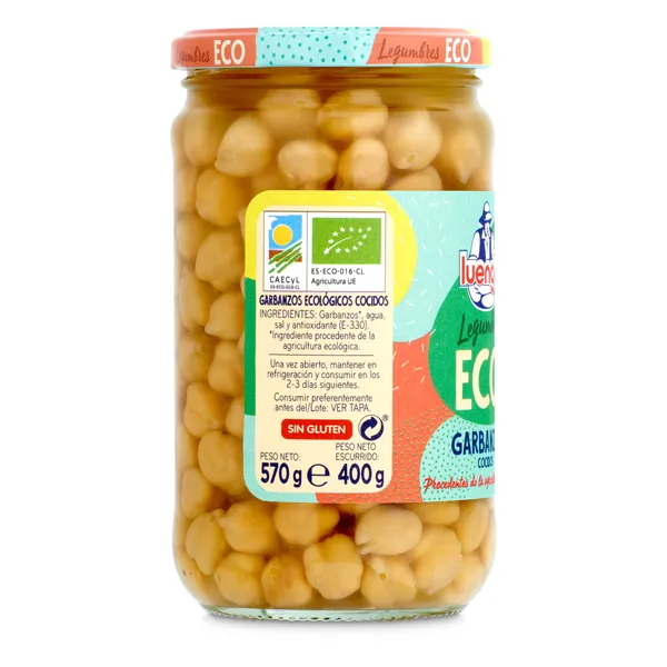 Garbanzos cocidos ecológicos Luengo 400 g 3