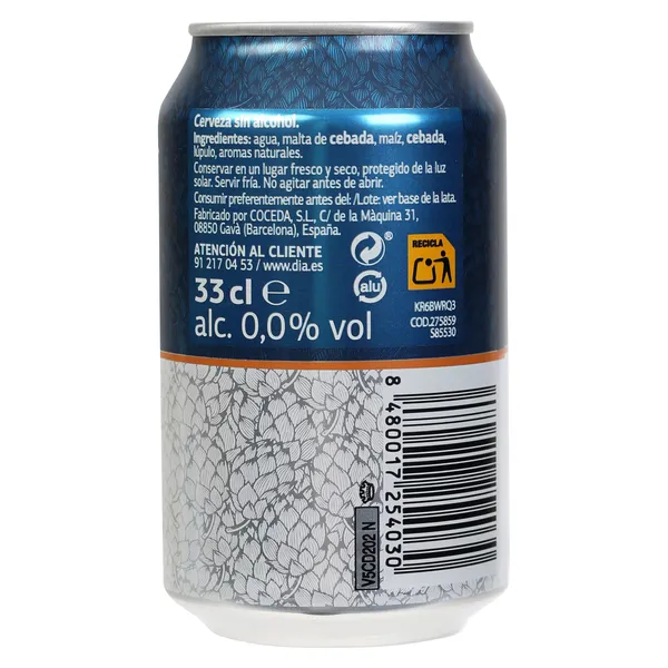 Cerveza tostada 0,0% alcohol Dia Ramblers 33 cl 3