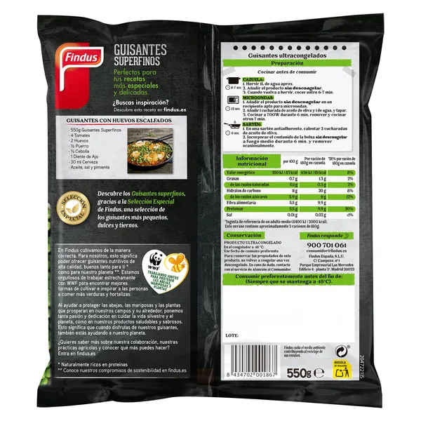 Guisantes superfinos Findus 550 g 3