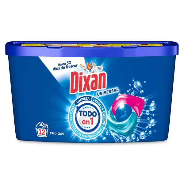 Detergente en cápsulas Dixan 12 lavados 2