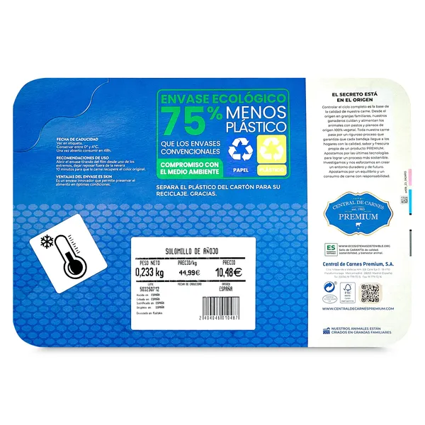 Solomillo de vacuno añojo Premium 300 g aprox. 2