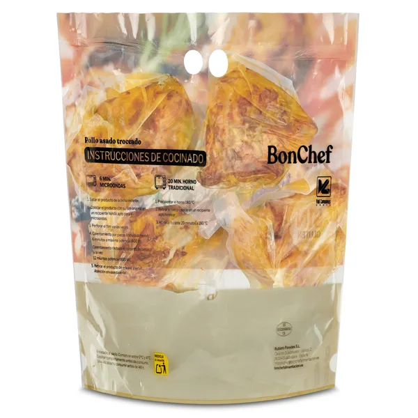 Pollo asado troceado Bonchef 1.2 Kg 2