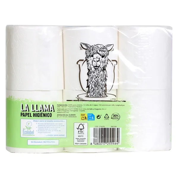 Papel higiénico Dia La Llama 12 unidades 4