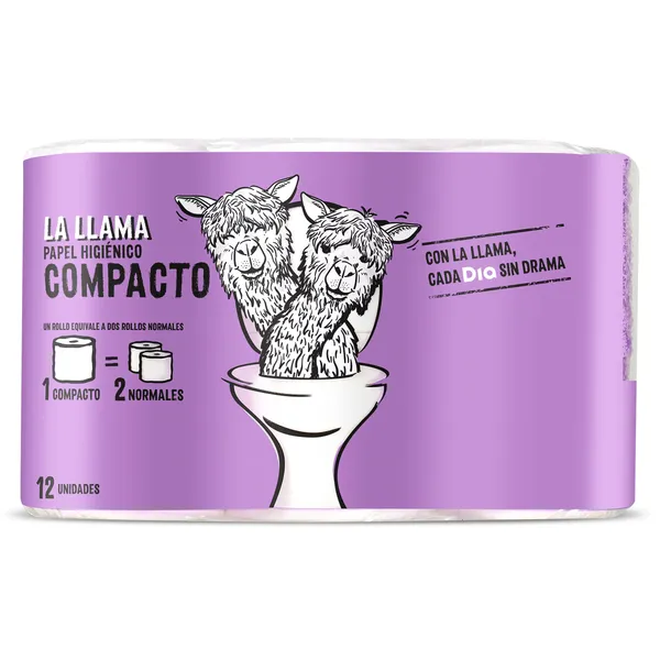 Papel higiénico doble rollo Dia La Llama 6 unidades 2