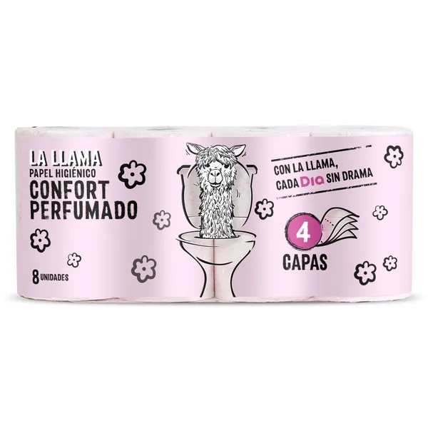 Papel higiénico perfumado 4 capas Dia La Llama 8 unidades 2