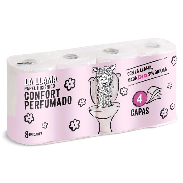 Papel higiénico perfumado 4 capas Dia La Llama 8 unidades 3
