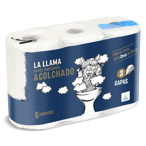 Papel higiénico acolchado 3 capas Dia La Llama 6 unidades 3