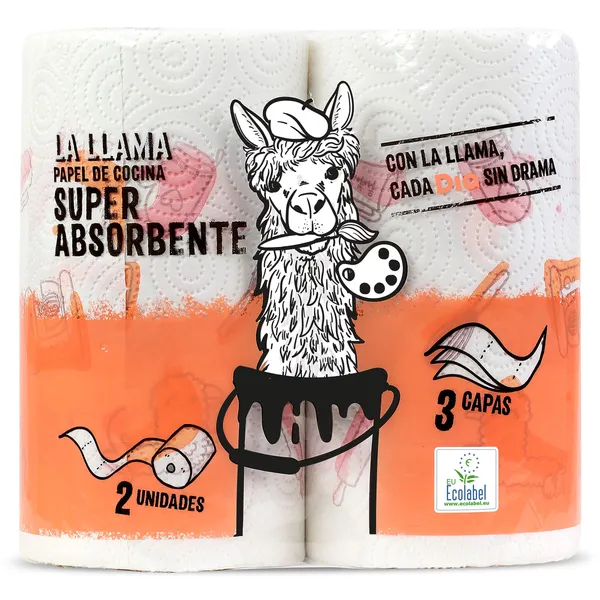 Papel de cocina super absorbente Dia La Llama 2 unidades 2