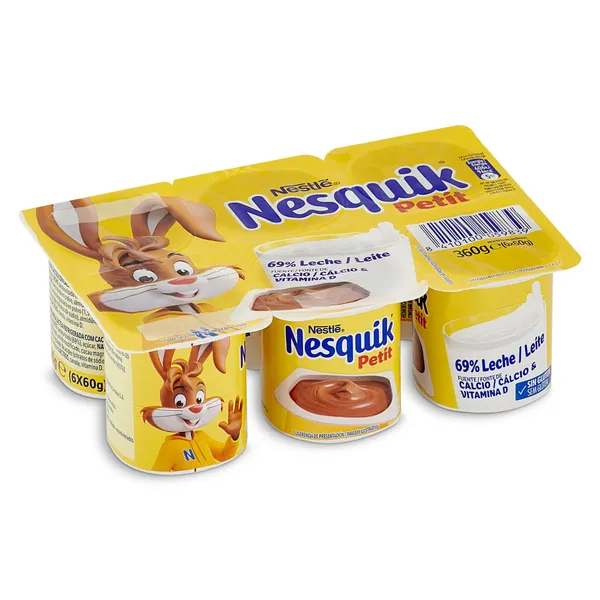 Petit de chocolate Nesquik pack 6 x 60 g