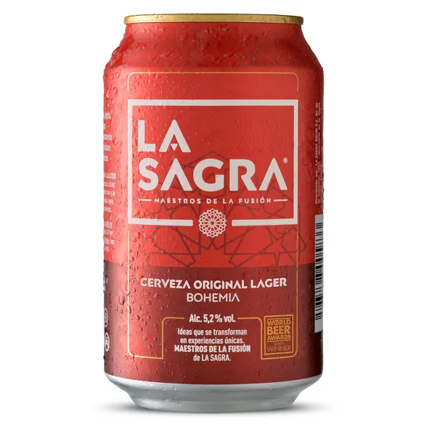 Cerveza original lager La sagra pack 24 x 33 cl 2