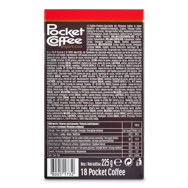 Bombones coffee espresso Pocket coffee caja 225 g 3
