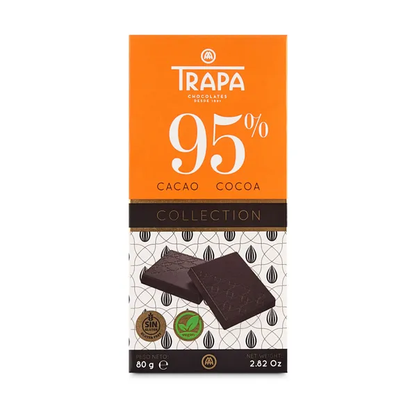 Chocolate negro 95% cacao Trapa 80 g 2