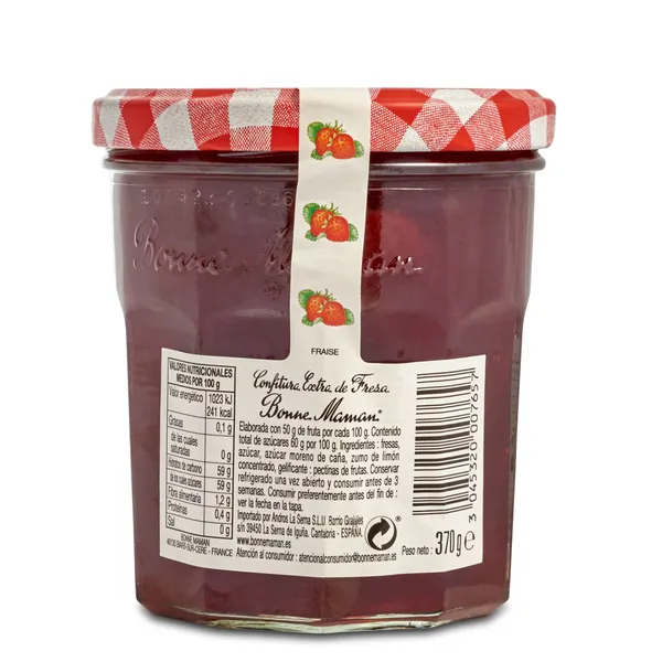 Confitura de fresa Bonne maman frasco 370 g 2