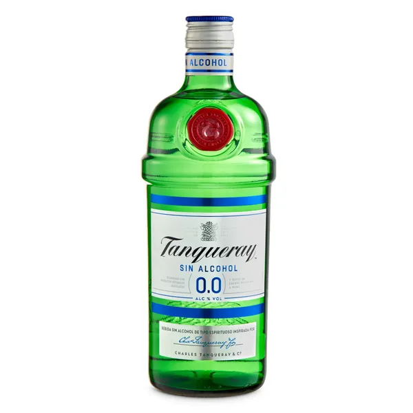 Bebida espirituosa sin alcohol 0,0 Tanqueray botella 70 cl