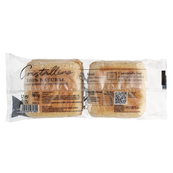 Chapata de cristal 2 unidades bolsa 190 g 2